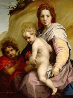 The Madonna and Child with the Infant John (The 'Fries' Madonna) by Andrea del Sarto
