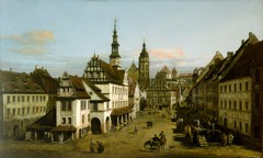 The Marketplace at Pirna by Bernardo Bellotto