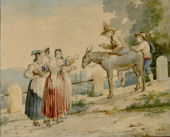 The Miller, His Son, and the Donkey by Hortense Haudebourt-Lescot