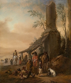 The Rider's Halting Place by Philips Wouwerman