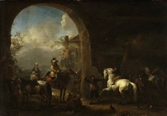 The stable by Pieter Wouwerman