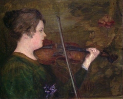 The Violin Player by Halfdan Strøm