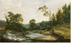The Weir in Lucan House Demesne by Thomas Roberts