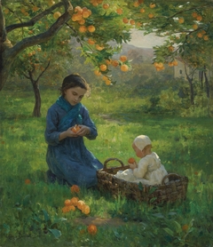 Under the Orange Tree by Virginie Demont-Breton