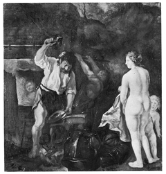 Venus and Amor in Vulcan's Smithy
