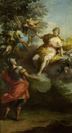 Venus giving arms to Aeneas