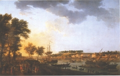 View of Bayonne, from Allée de Boufflers near Porte de Mousserole by Claude-Joseph Vernet