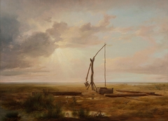 View of the Great Hungarian Plain with Draw Well by Károly Markó