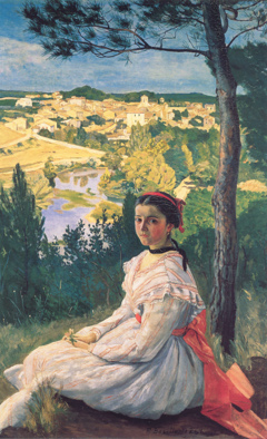 View of the Village by Frédéric Bazille