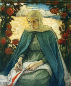 Virgin Mary in the Rose Garden, sketch