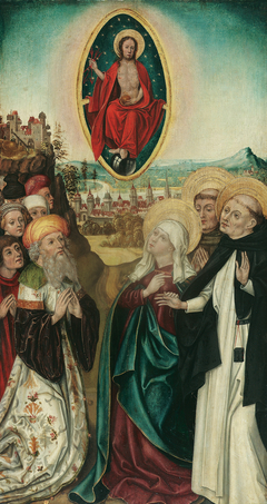 Vision des hl. Dominikus von Christus mit den drei Lanzen by Anonymous