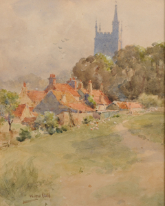 Westbury on Trym (Bristol), with a Church in the Distance by Wilfred Williams Ball