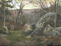 Winter in Fontainebleau Forest by George Charles Aid