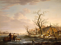 Wintergezicht aan de Devel by Jacob van Strij