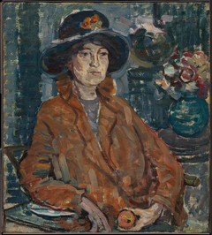 Woman in Brown Coat by Maurice Prendergast