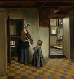 Woman with a Child in a Pantry by Pieter de Hooch