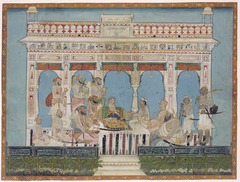 Young Jayaji Rao Sindhia, Maharaja of Gwalior, studying English by Anonymous