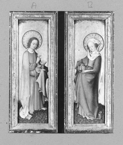 Zwei kleine Altartafeln mit Johannes und Magdalena