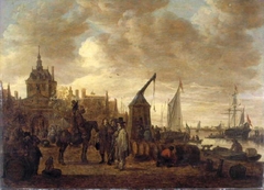 A Harbor (Dordrecht?) by Jan van Goyen