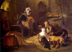 A Highland Breakfast by Edwin Henry Landseer