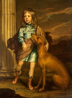 A Noble Child with a Greyhound