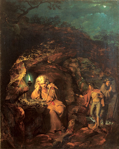A Philosopher by Lamplight by Joseph Wright of Derby