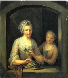 A Woman and a Girl at a Window by Johann Andreas Herrlein
