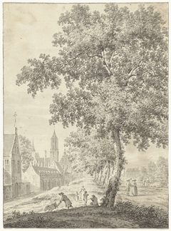Aan de stadswal te Utrecht by Pieter Jan van Liender