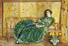 April (The Green Gown) by Childe Hassam