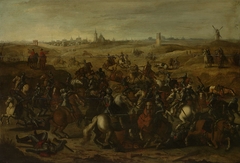 Battle between Bréauté and Leckerbeetje on the Vughterheide, 5 February 1600 by Unknown Artist