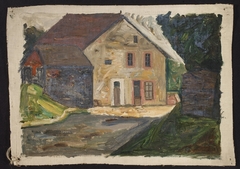 Brick house with an annex by Tadeusz Makowski
