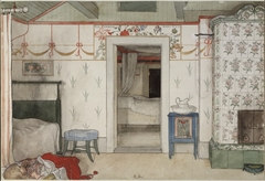 Brita's Forty Winks (From a Home watercolor series) by Carl Larsson