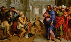 Christ healing the lame at the pool of Bethesda