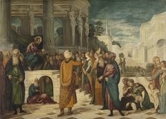 Christ with the Adulterous Woman by Jacopo Tintoretto
