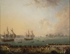 Combat naval dans la rade de Fort Royal de la Martinique, 18 décembre 1779 by Auguste-Louis de Rossel de Cercy