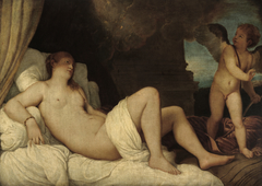 Danae, Kopie nach Tizians Gemälde in Neapel by Franz von Lenbach