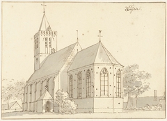 De kerk van Huizen by Cornelis Pronk