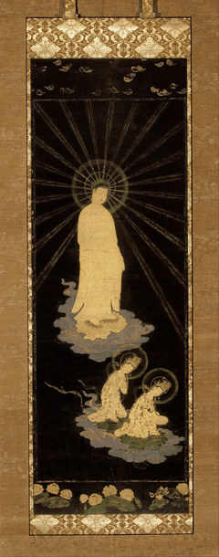 Descent of the Amida trinity by Anonymous