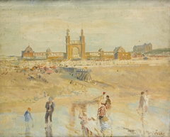 Dieppe Beach in front of the Casino by Jacques-Émile Blanche
