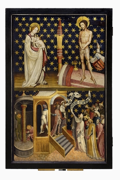 Diptych from the Winterfeld family foundation right wing: St Mary Magdalene held aloft by angels by unknown