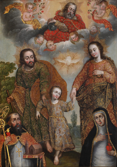 Double Trinity with Saint Augustine and Saint Catherine of Siena