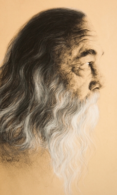 Drawing of Old Man by James Van Fossan