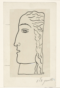 Een vrouwen hoofd by Leo Gestel
