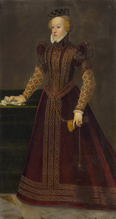 Erzherzogin Barbara (1539-1572), Herzogin von Ferrara in ganzer Figur by Francesco Terzi