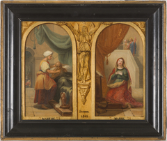 Esquisse pour l'église Sainte-Elisabeth : Marthe et Marie by Henri Auguste César Serrur
