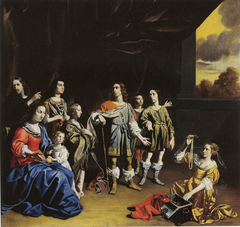 Family Group as Cornelia, Mother of the Gracchi, Showing Her Children - c.1635 by Jan van Bijlert