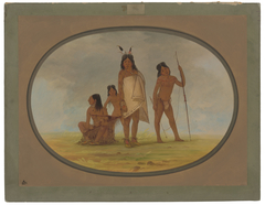 Four Flathead Indians by George Catlin