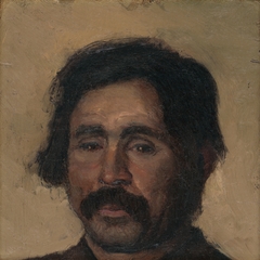 Fragment of a Head Study of a Gypsy by László Mednyánszky