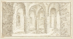 Gewelven in het interieur van een bouwwerk by Johan Teyler