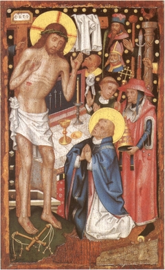 „Gregorsmesse“ mit Hl. Franziskus by Master of the Schöppingen Altarpiece
